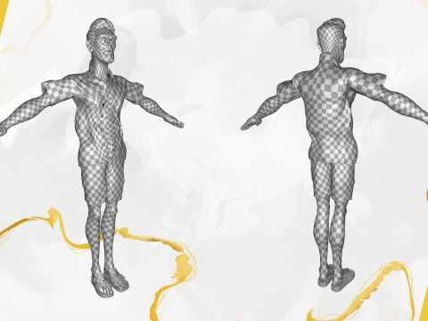 Stylized Tourist Character With Hawaiian Shirt Relaxed Modelo 3D