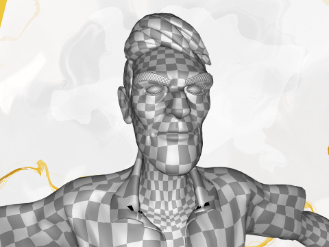 Stylized Tourist Character With Hawaiian Shirt Relaxed Modelo 3D