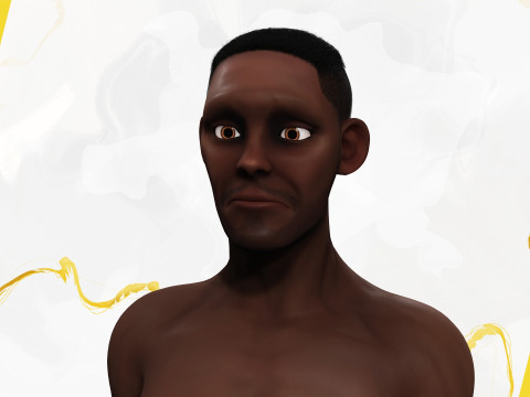 Tribal Warrior Stylized Toon Fighter 3D Модель