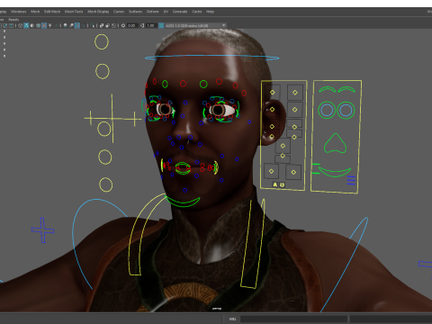 Tribal Warrior Stylized Toon Fighter 3D Модель