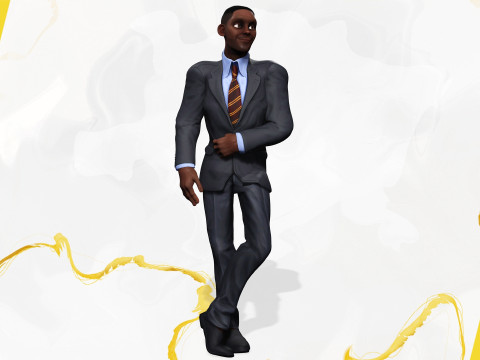 Toon Professional in Suit Businessman 3D मॉडल