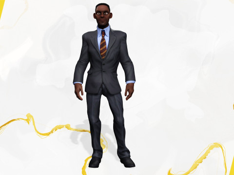 Toon Professional in Suit Businessman 3D मॉडल