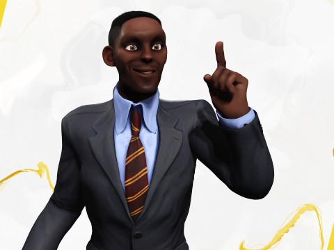 Toon Professional in Suit Businessman 3D मॉडल