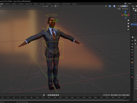 Toon Professional in Suit Businessman 3D मॉडल