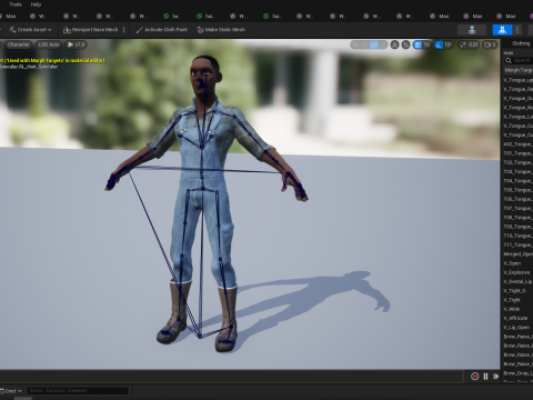 Farmer Cartoon Character in Overalls Artistic Realism 3D 모델