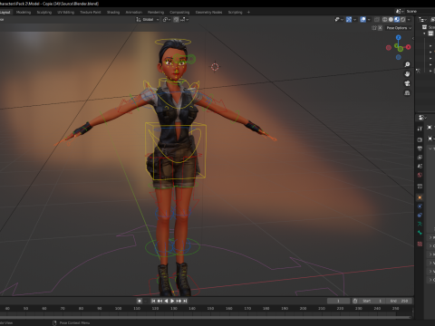 Explorer Adventurous Black Woman with Gear stylized figure 3Dモデル