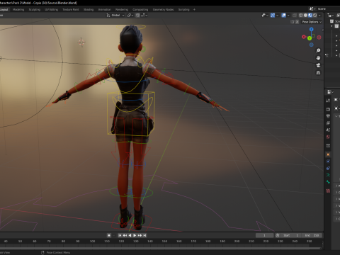 Explorer Adventurous Black Woman with Gear stylized figure 3Dモデル