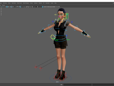 Explorer Adventurous Black Woman with Gear stylized figure 3Dモデル