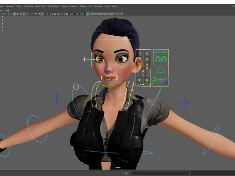 Explorer Adventurous Black Woman with Gear stylized figure 3Dモデル