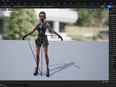 Explorer Adventurous Black Woman with Gear stylized figure 3Dモデル