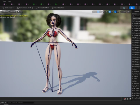 Beautiful Girl With Short Curly Hair 3D character creation 3D Model