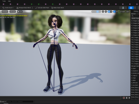 Modern Style Girl with short curly hair 3D character creation 3Dモデル