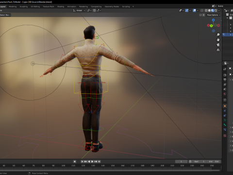 Stylized Confident Male in Sweater stylized anatomy 3D Model