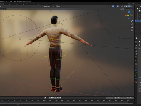 Stylized Confident Male in Sweater stylized anatomy 3D Model