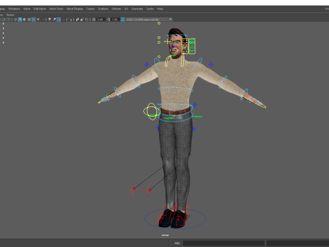Stylized Confident Male in Sweater stylized anatomy 3D Model