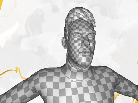 Stylized Confident Male in Sweater stylized anatomy 3D Model