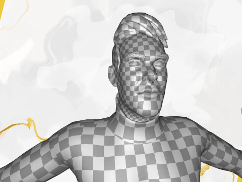 Stylized Confident Male in Sweater stylized anatomy 3D Model