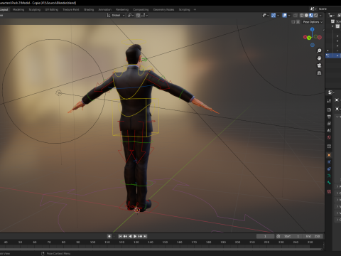 Toon Businessman in Suit Confident anime 3Dモデル