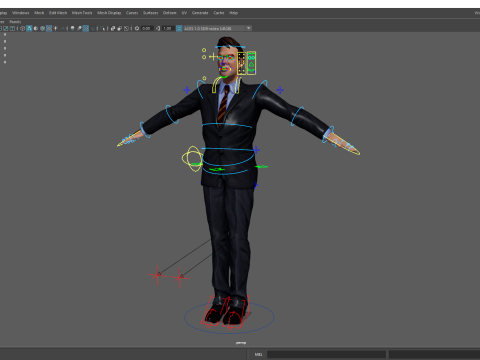 Toon Businessman in Suit Confident anime 3Dモデル