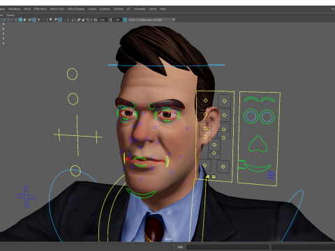Toon Businessman in Suit Confident anime 3Dモデル