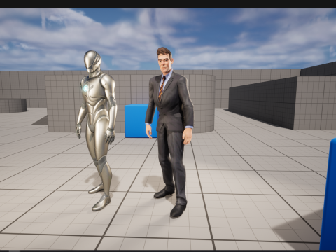 Toon Businessman in Suit Confident anime 3Dモデル