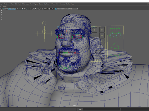 Stylized Cold Weather Big Man in Puffer Coat Winter 3D Model