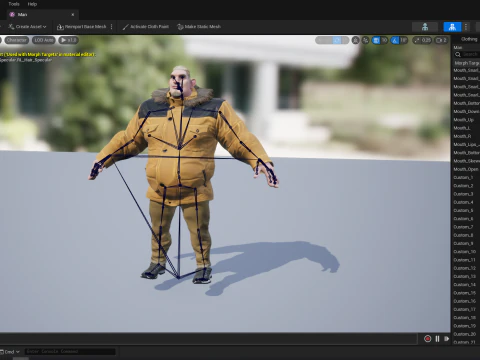 Stylized Cold Weather Big Man in Puffer Coat Winter 3D Model