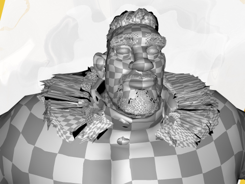 Stylized Cold Weather Big Man in Puffer Coat Winter 3D Model