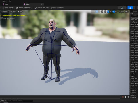 Toon Strongman in Security Guard costume Model 3D