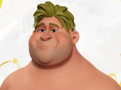 Big Cartoon Professional Businessman in Plus Size Suit 3D 3D Model