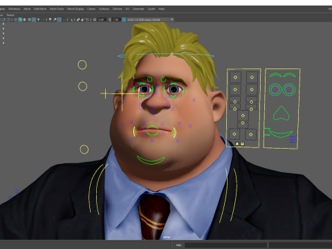 Big Cartoon Professional Businessman in Plus Size Suit 3D 3D Model