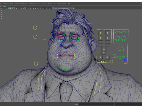 Big Cartoon Professional Businessman in Plus Size Suit 3D 3D Model