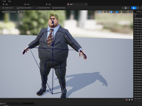 Big Cartoon Professional Businessman in Plus Size Suit 3D 3D Model