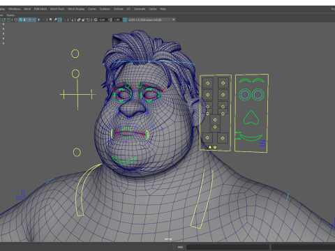 Chubby Stylized Wrestling Warrior Ready for Fight 3D Модель