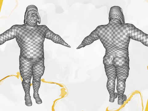 Cartoon Man with Moustache and Winter Hat Toon Winter Modelo 3D