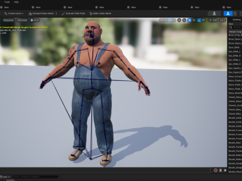Cartoon Muscular Farmer with Tattoo and Moustache Modèle 3D