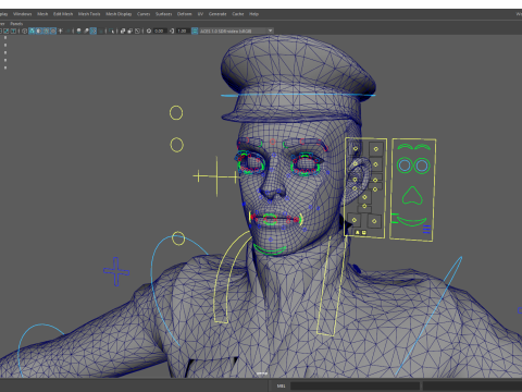 Cartoon Police Officer in Uniform Model 3D