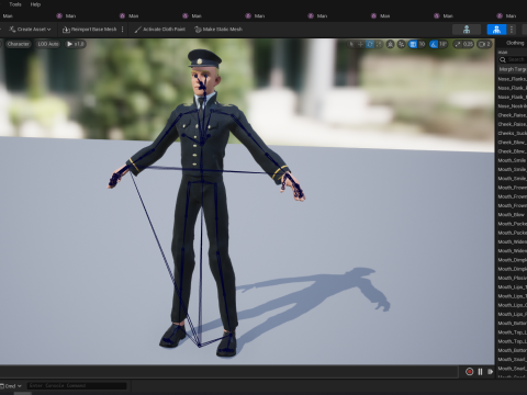 Cartoon Police Officer in Uniform Model 3D