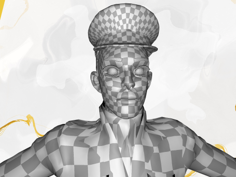 Cartoon Police Officer in Uniform Model 3D
