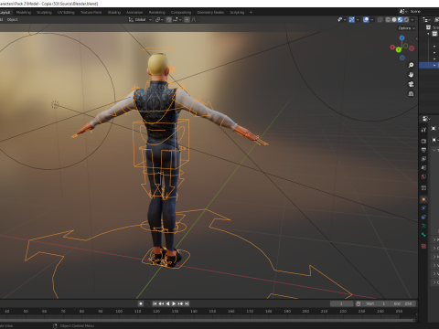 Cartoon Gentleman in Fancy Waistcoat Model 3D