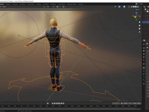 Cartoon Gentleman in Fancy Waistcoat 3D Model