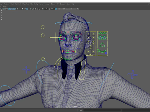 Cartoon Gentleman in Fancy Waistcoat 3D Model