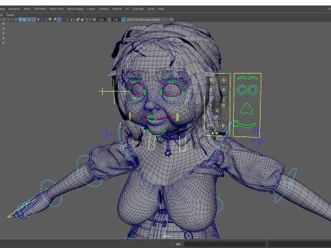 Farm Elderly Woman with Traditional Outfit 3D Model