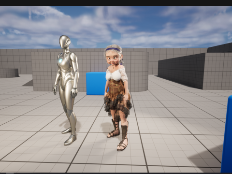 Farm Elderly Woman with Traditional Outfit 3Dモデル