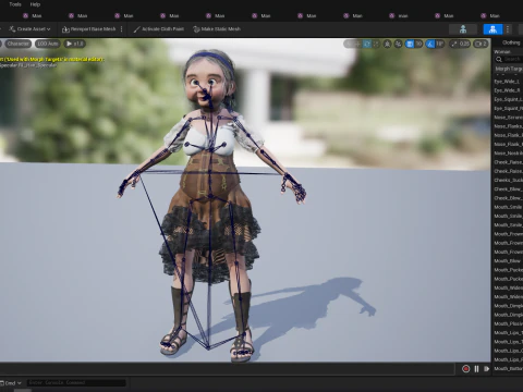 Farm Elderly Woman with Traditional Outfit 3D Model