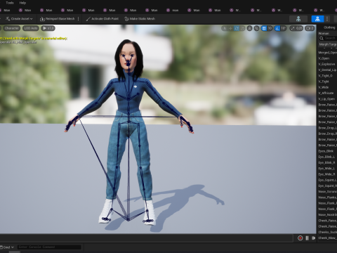 Toon Character woman with Sweater Modello 3D