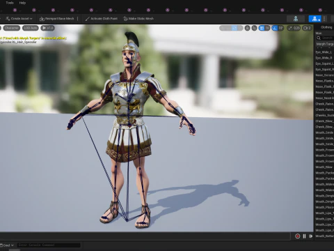 Cartoon Roman soldier in armor with battle outfit 3D Model
