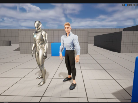 Toon Modern Man classic in Slim Fit Clothes 3D Model