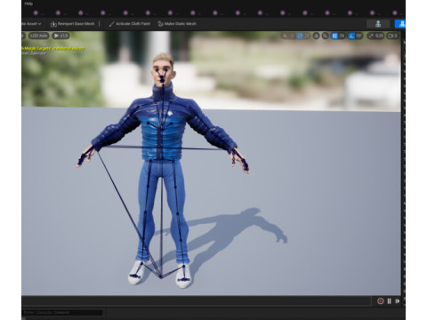 Stylized Man in blue winter jacket Modèle 3D
