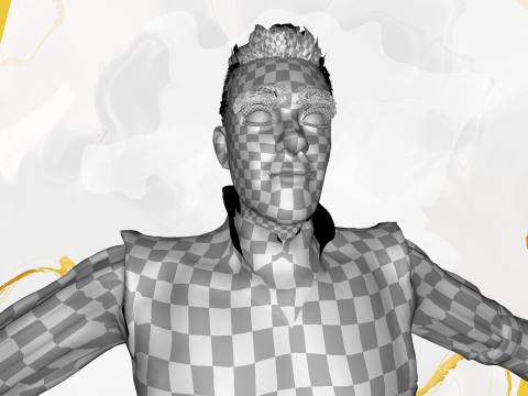Cartoon Adventurer in Quilted Armor 3D Model